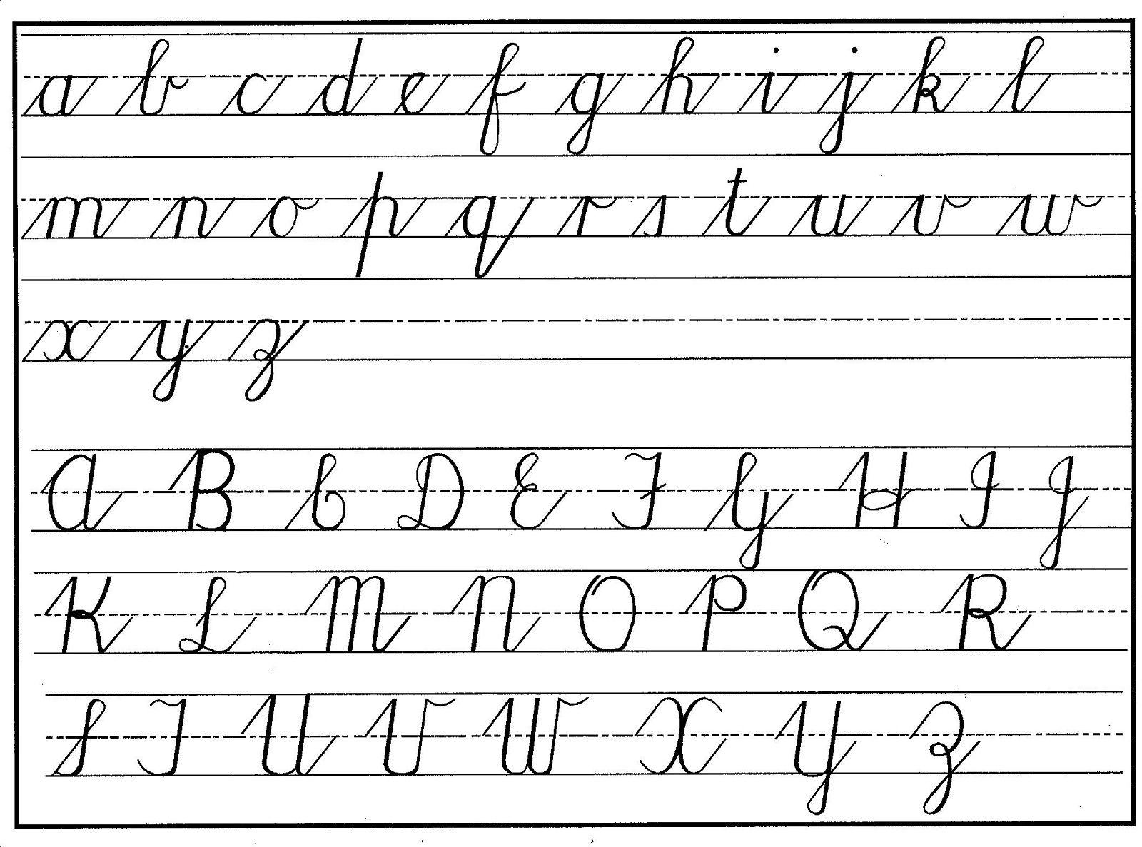 Cursive Letters Alphabet Uppercase And Lowercase - Birthday Letter