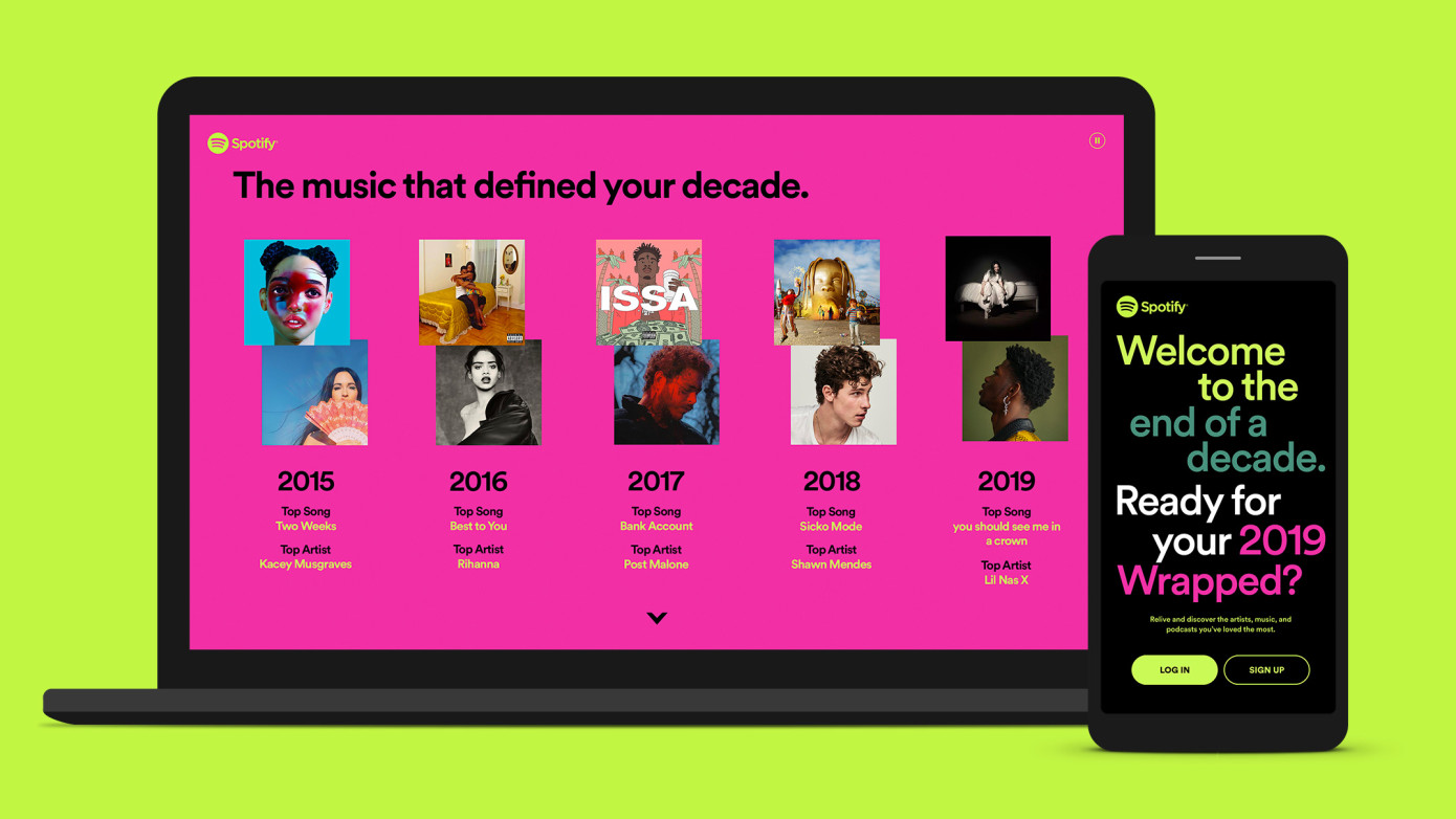 Spotify Launch the Annual Wrapped Feature 2019