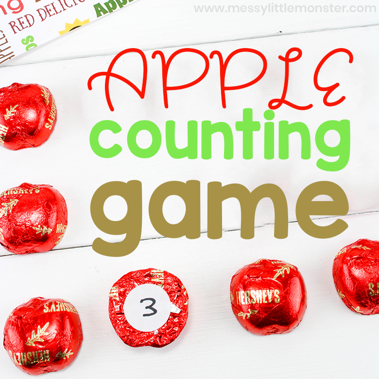 Apple Theme Counting Game - Math Activities for Preschoolers