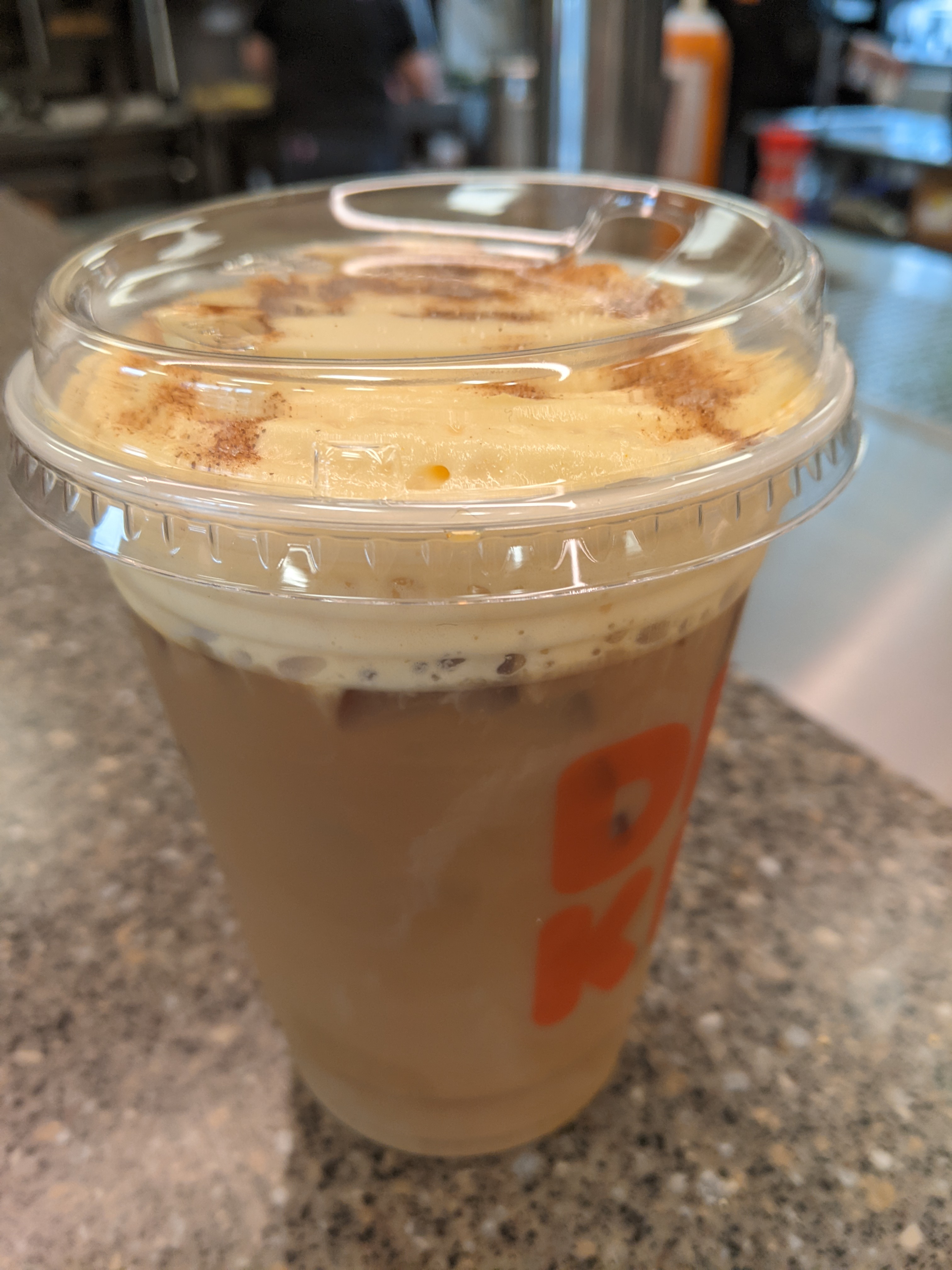My Dunkin likes me , I feel like this is alot of cold foam for a medium . :  r/DunkinDonuts