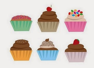 Dibujos de Cupcakes. 