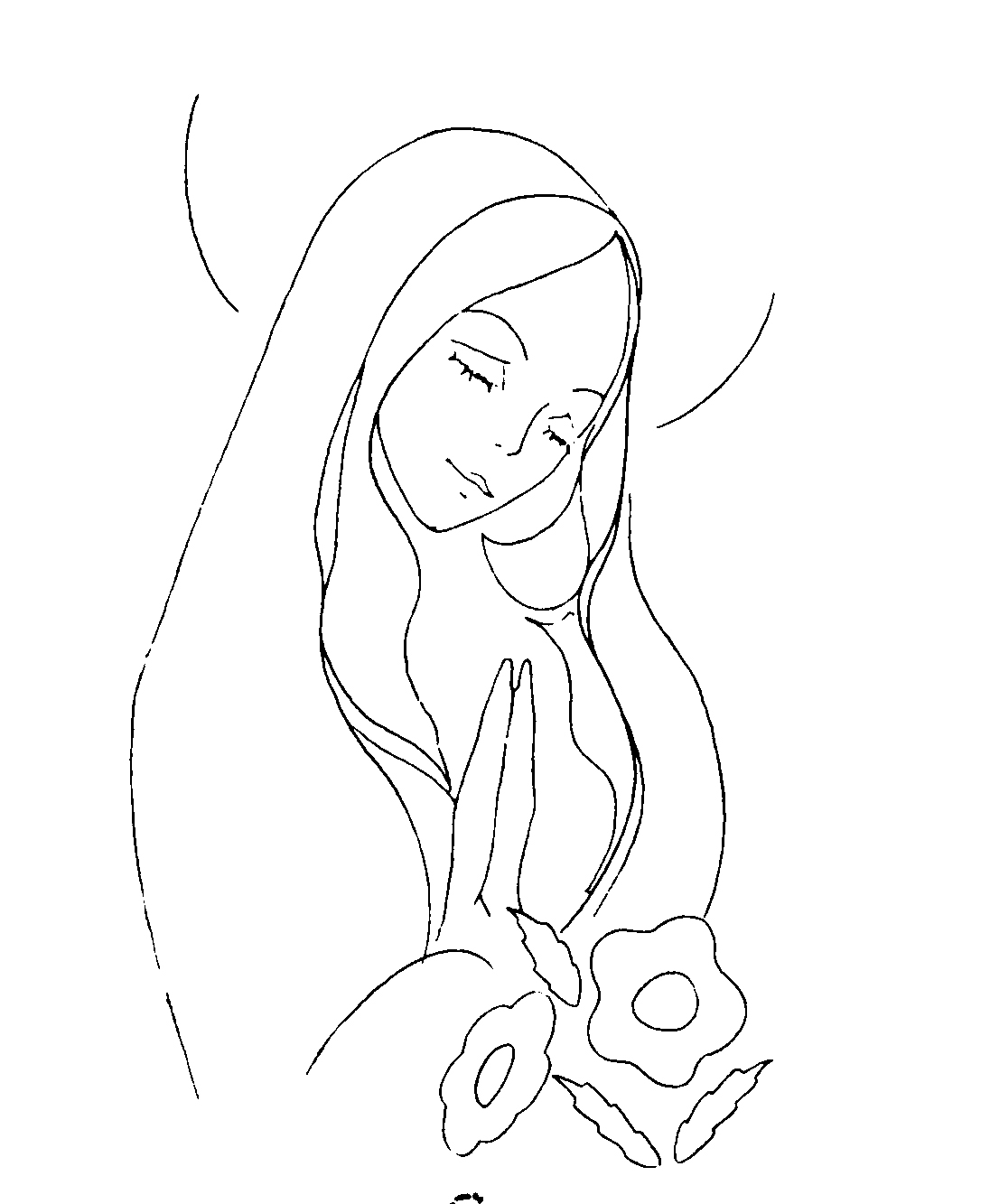 coloriage de la vierge marie 2023 pull de noel 2023