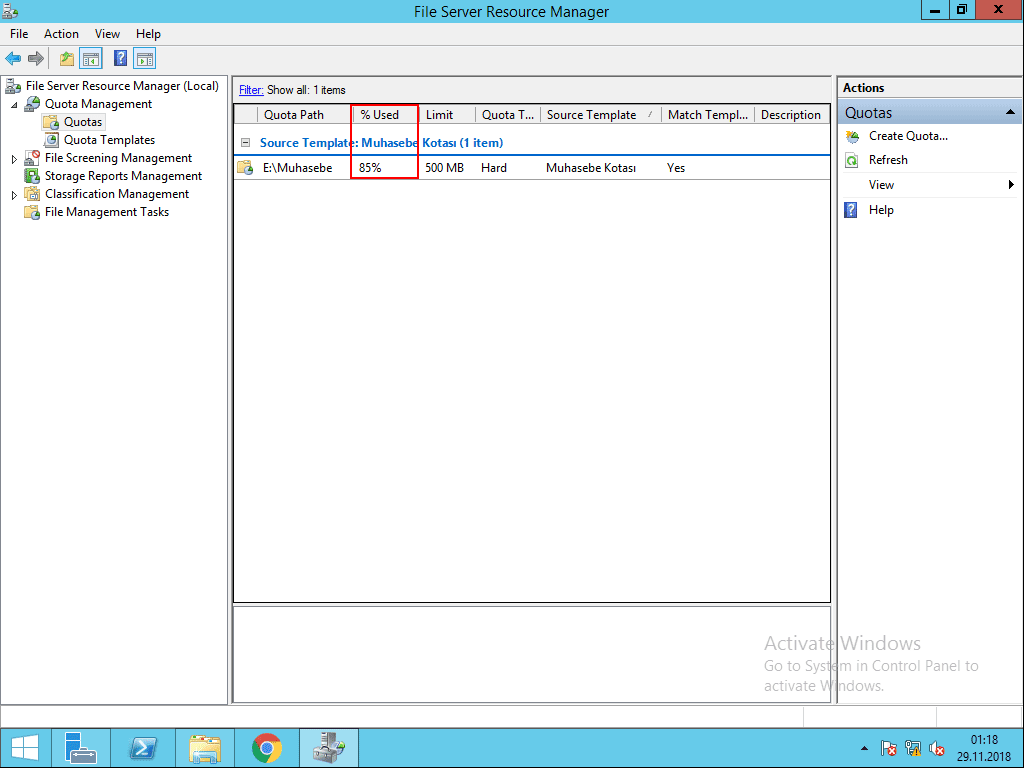 File Server Resource Manager ile Kota İşlemleri Mustafa Sabri OĞUZ