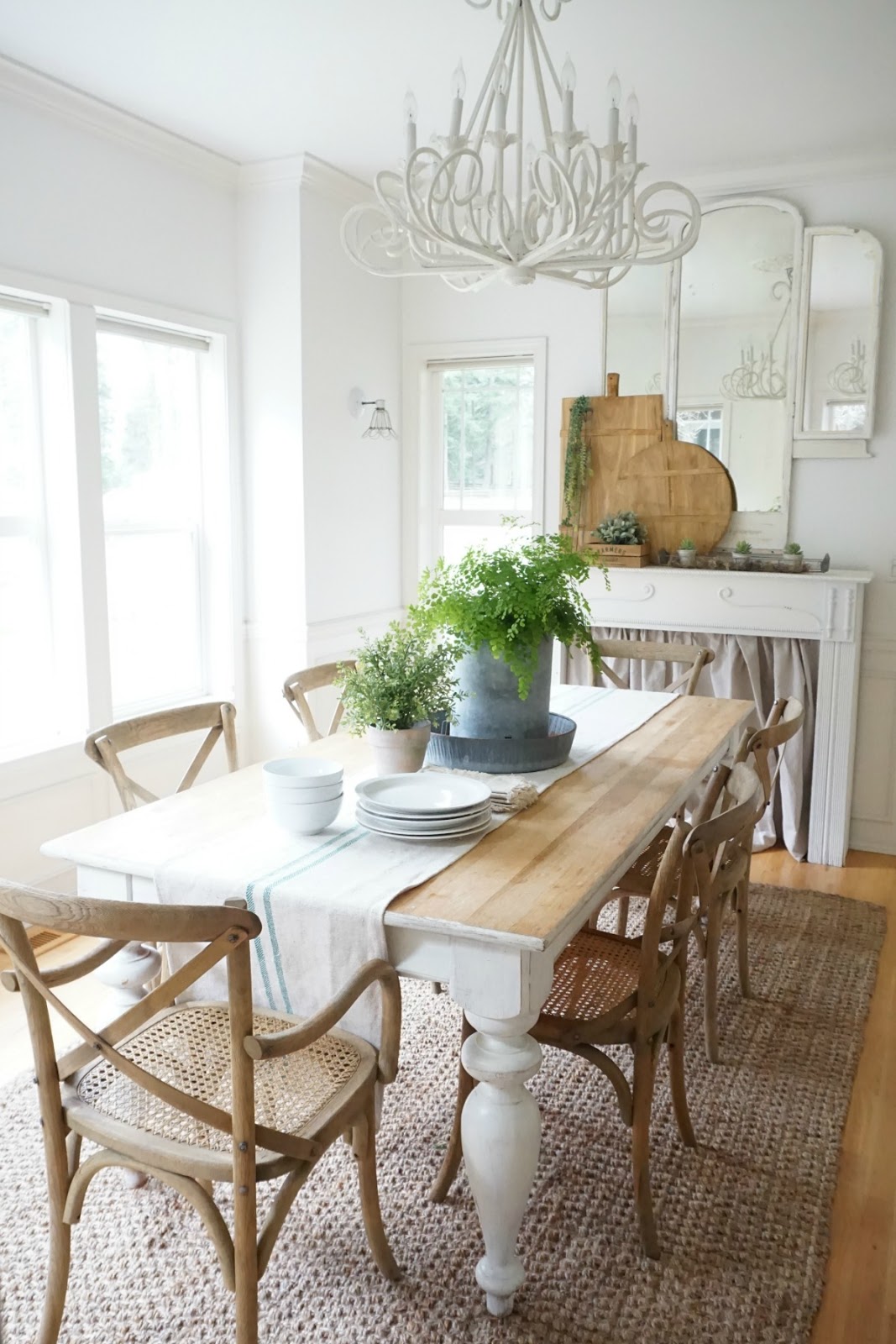 Little Farmstead New Chairs And Greenery In The Dining Room