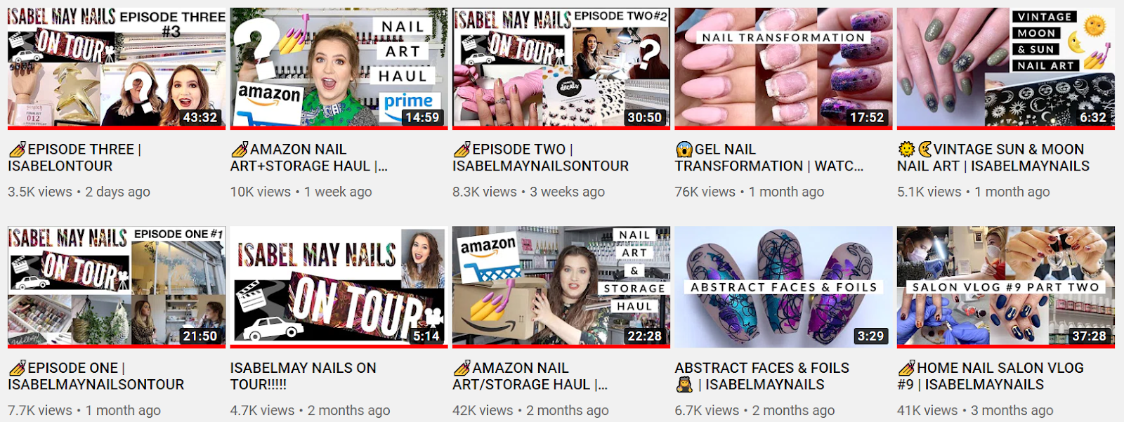 Isabel May Nails Youtube Videos