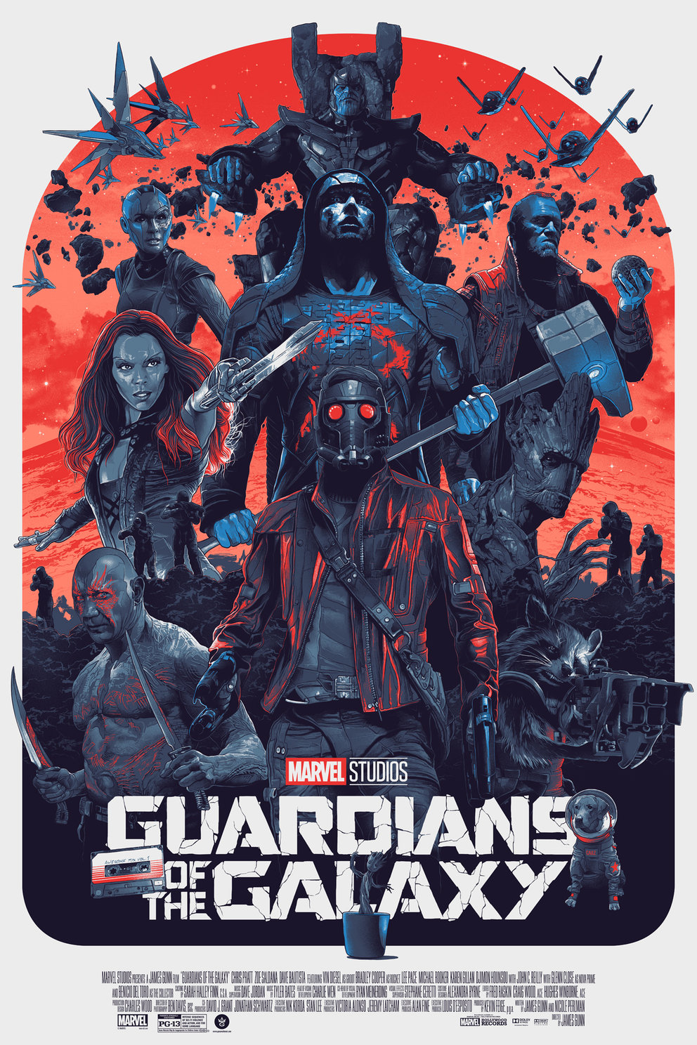 The Blot Says... Guardians of the Galaxy Movie Poster Screen Print by Gabz x Grey Matter Art