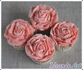 Cupcakes rosas buttercream