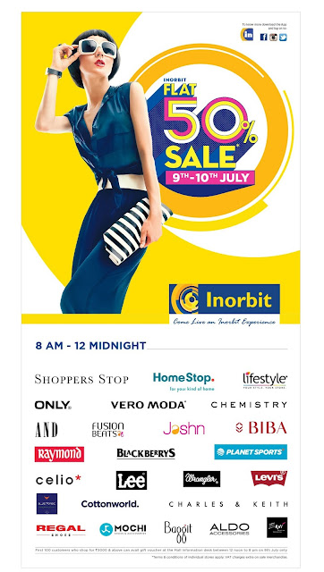 FLAT 50% OFF FLASH SALE AT INORBIT MALL, MALAD FLAT 50% OFF FLASH SALE AT INORBIT MALL, MALAD