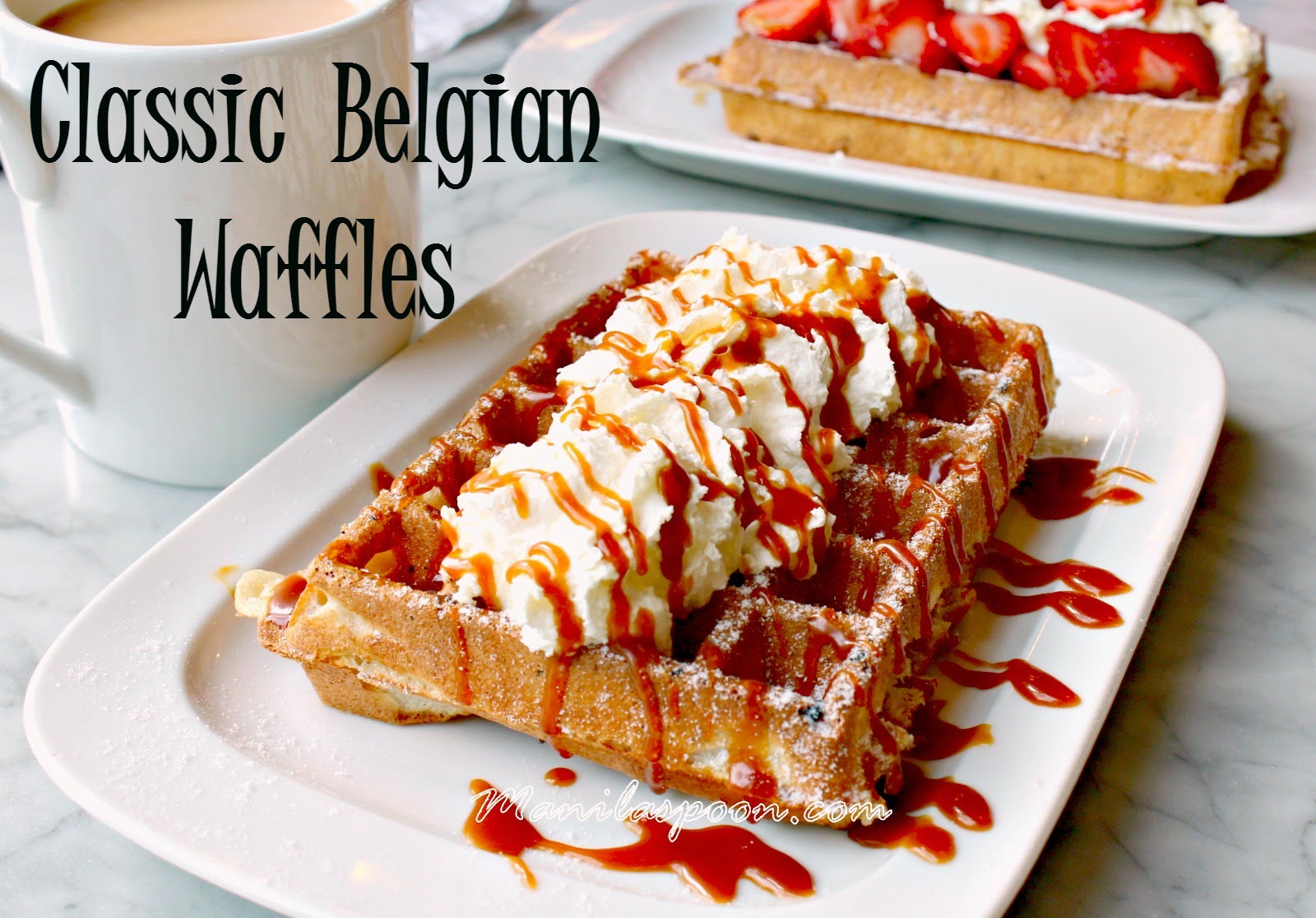 Classic Belgian Waffles Manila Spoon