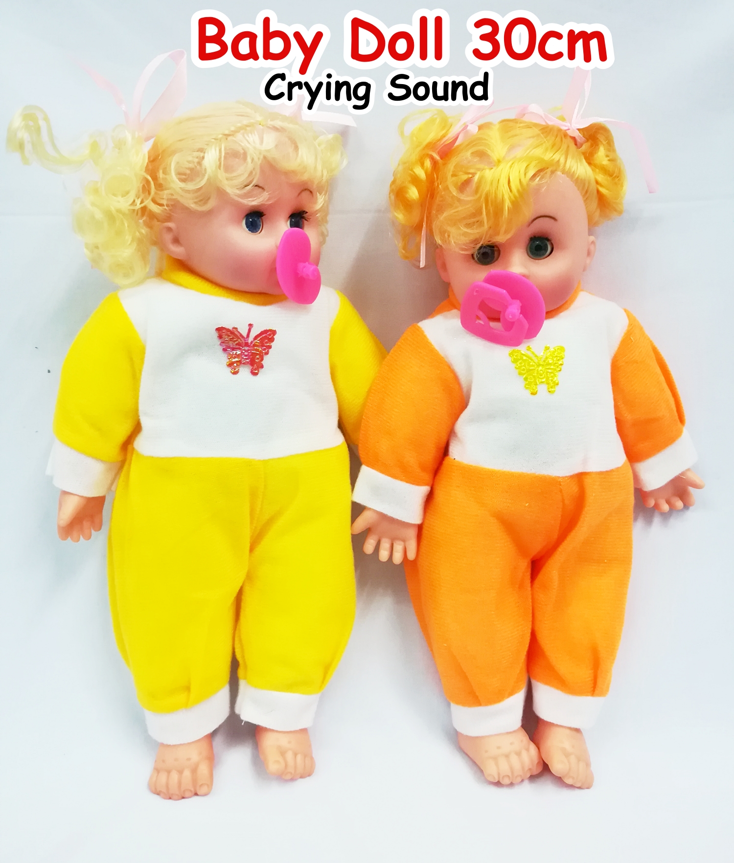 BongBongIdea TOY BABY DOLL WITH PACIFIER WITH SOUND EFFECT 2830CM