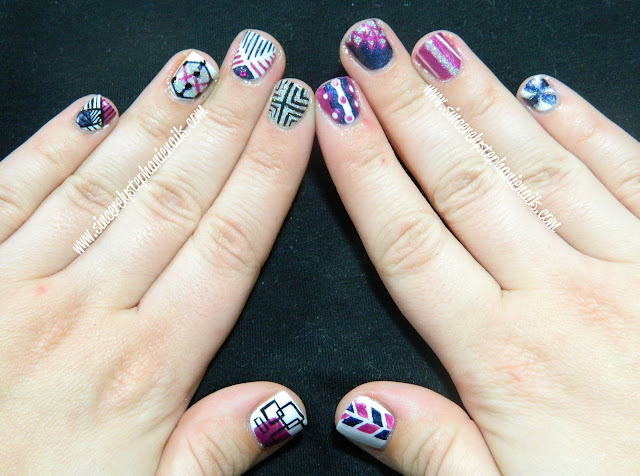 geometric nail art