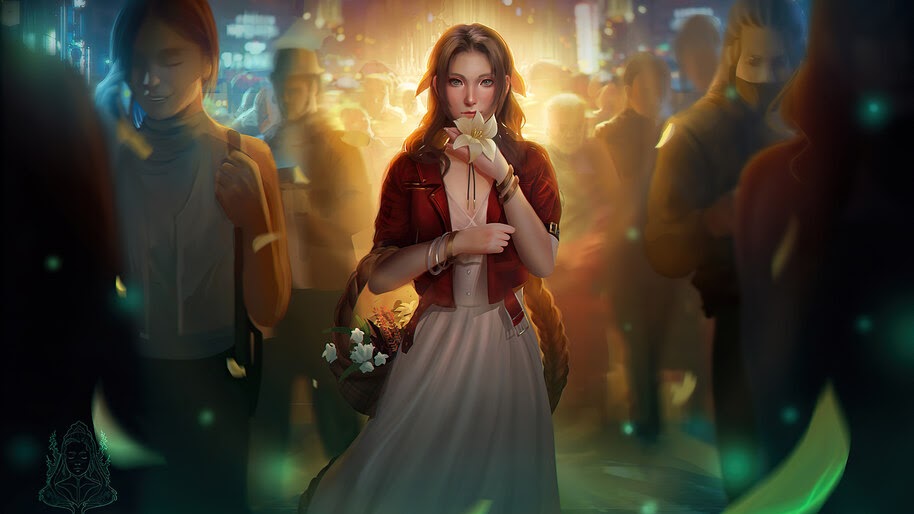 Aerith Gainsborough, Final Fantasy 7, Remake, Art, 4K, #3.2000