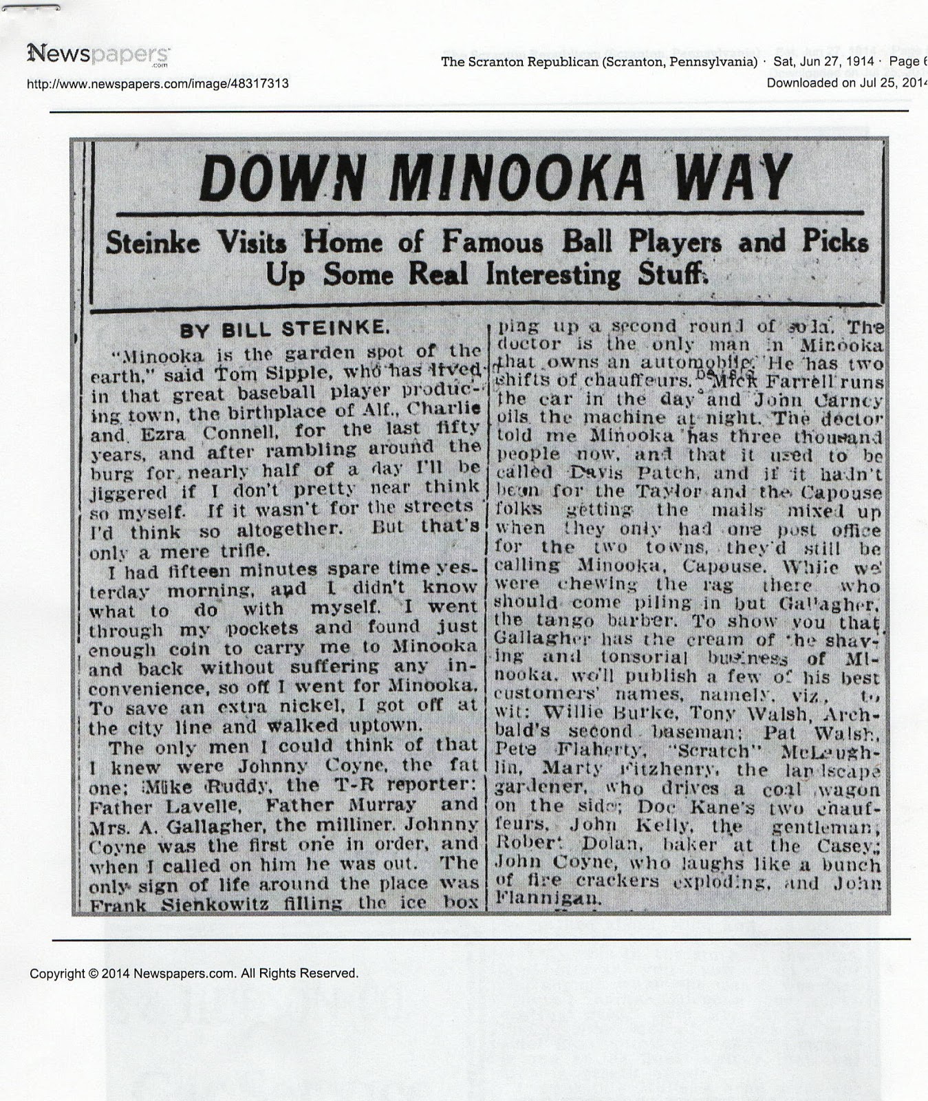 Minooka (PA) Memories