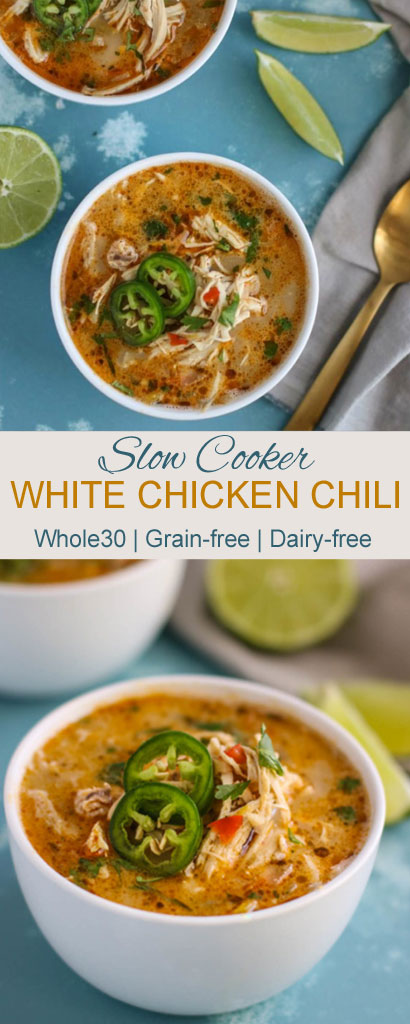 Slow Cooker White Chicken Chili - My Zuperrr Kitchen