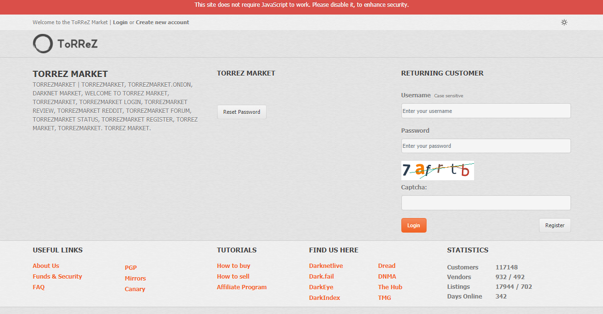 Torrez darknet market