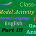 Model Activity Tasks | Second Language (English) | Class 5 | Part Three | 2020 | PDF | Question & Answer