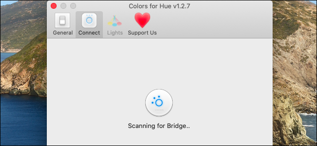 "Scanning for Bridge" في Colors for Hue.
