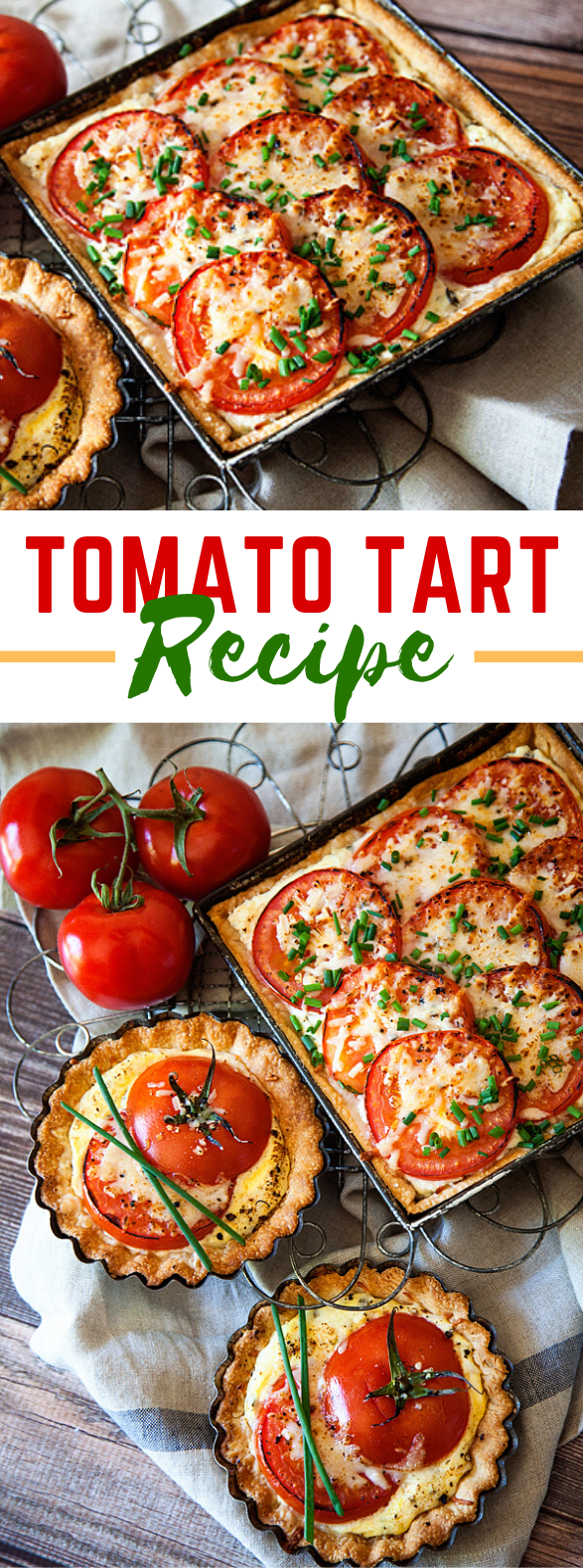 Tomato Tart Recipe #vegetarian #baking