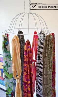 creative scarf display ideas, scarves hangers