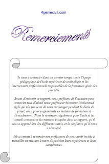 remerciement rapport de projet pdf