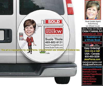 KW Tire Cover Caricature Ad