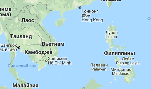 Покажи на карте где находятся филиппинские острова