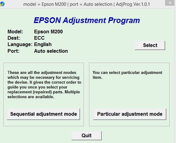 Resetter Epson M200 Download Gratis  NNKOM