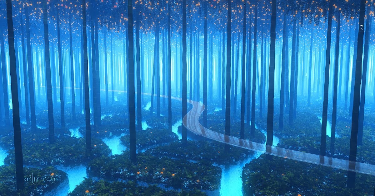 Forest Anime Landscape 4k