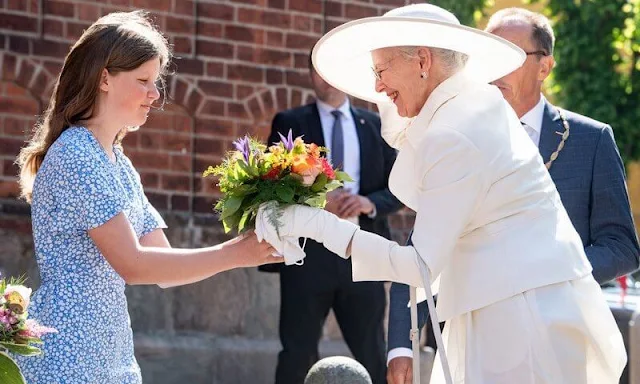 Queen Margrethe, Crown Prince Frederik, Prince Christian, German President Steinmeier and his wife Elke Büdenbender