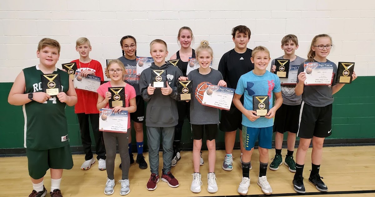 Roseau Rams Boys Basketball Knights of Columbus Free Throw Contest