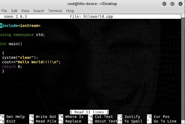How to program c++ in Kali Linux - Welcome..