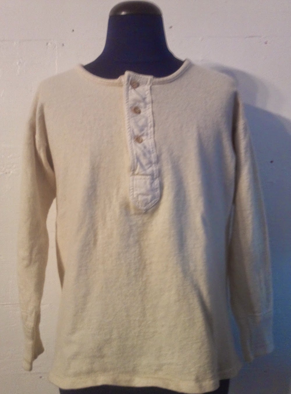 50'sヘンリーネックシャツサーマルビンテージユーロフランスワーク古着通販アンダーウェアドイツ - 北海道 ビンテージ古着屋 Trace のブログ