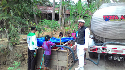 DPW FPI PURWOREJO: Distribusikan Bantuan Air Bersih Untuk Tiga Desa di Pituruh Yang Mengalami Kekeringan 