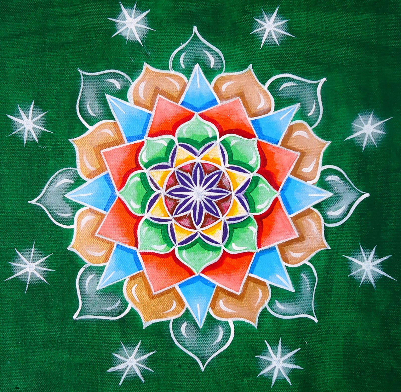 Mandalas Alquímicas Mandalas pintadas em acrílico sobre tela