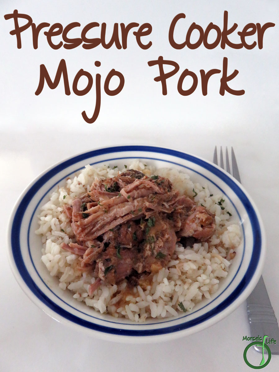 Morsels of Life - Pressure Cooker Mojo Pork - Simply throw your pork into a pressure cooker, along with flavorful garlic, onion, oregano, and a bit of lime for your own Pressure Cooker Mojo Pork!
