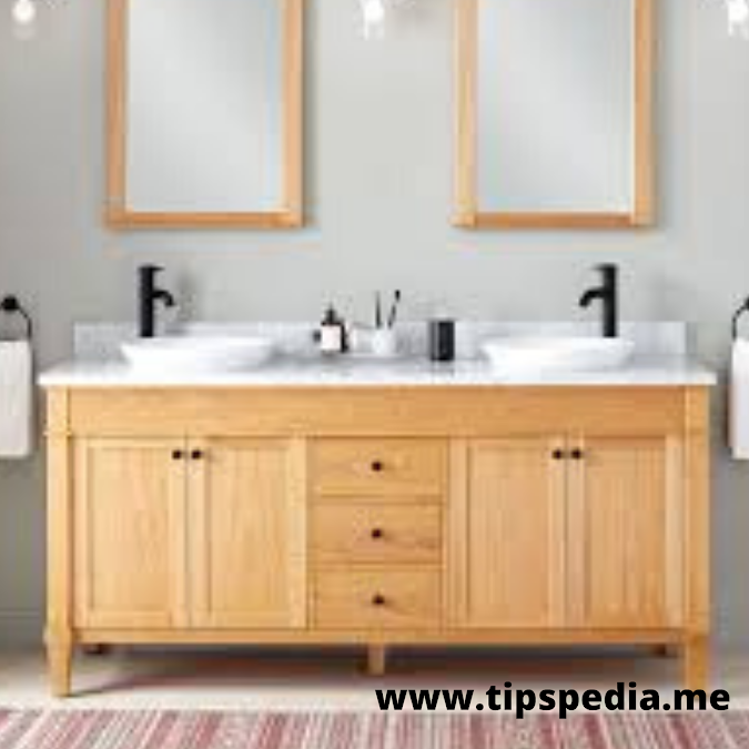 white oak bathroom cabinets