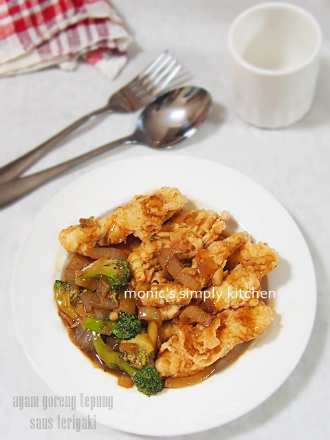 Ayam Goreng Tepung Krispi Saus Teriyaki - Monic's Kitchen