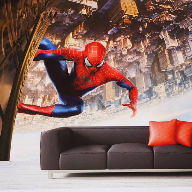 Superhero wall murals