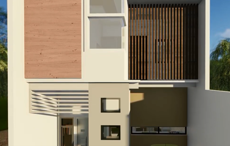 Desain Rumah Minimalis 2 Lantai Di Lahan 6x12m Dengan 3 Kamar