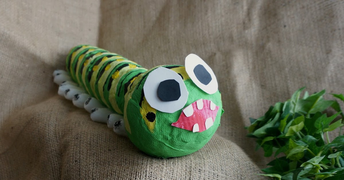 that artist woman Papier Mache Caterpillar