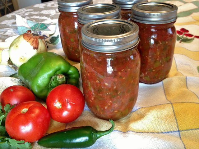 Tomatoes, Salsa, peppers, canning