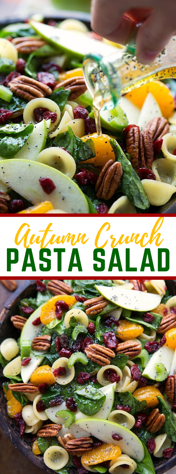 AUTUMN CRUNCH PASTA SALAD #vegetarian #veggies AUTUMN CRUNCH PASTA SALAD #vegetarian #veggies