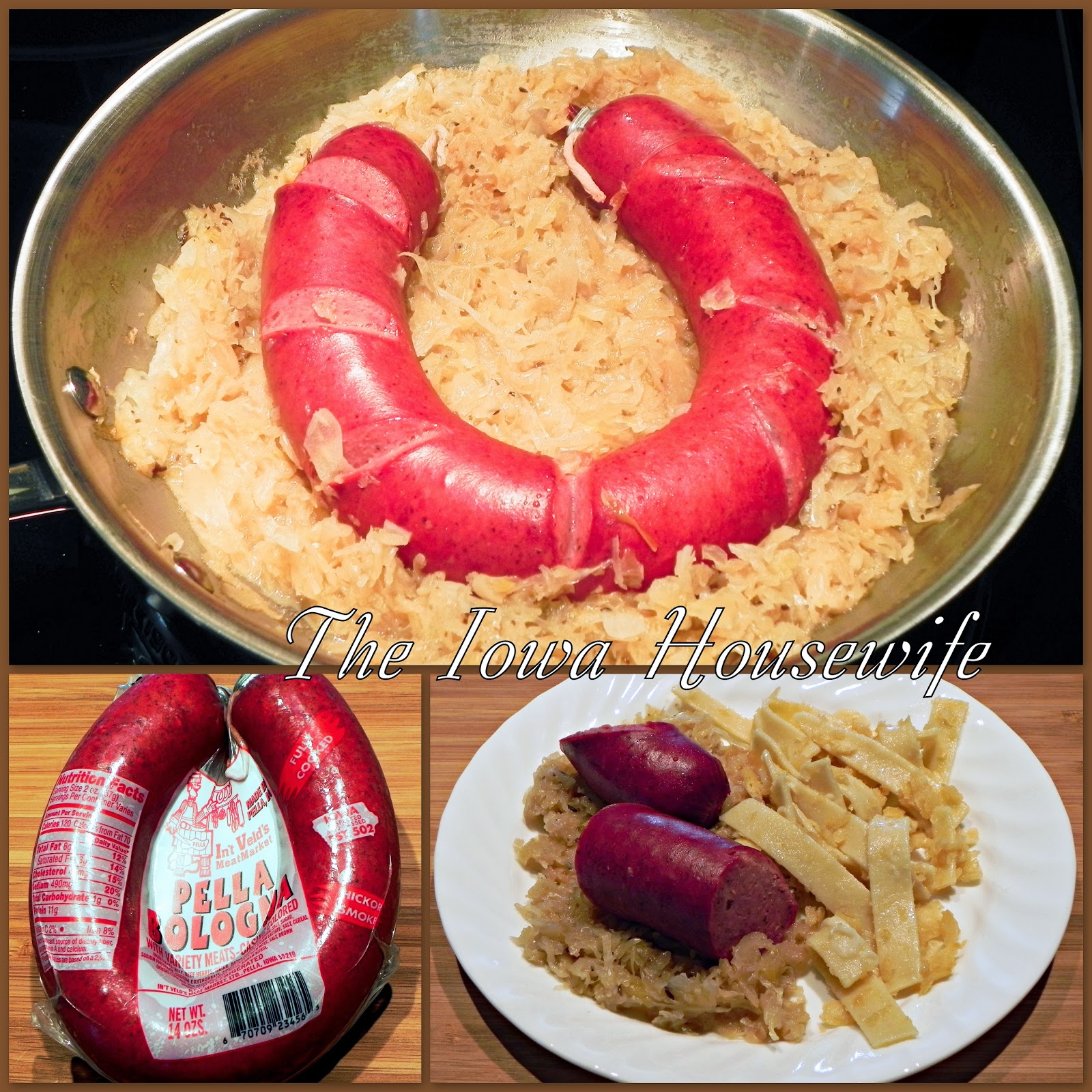 The Iowa Housewife: Ring Bologna and Sauerkraut