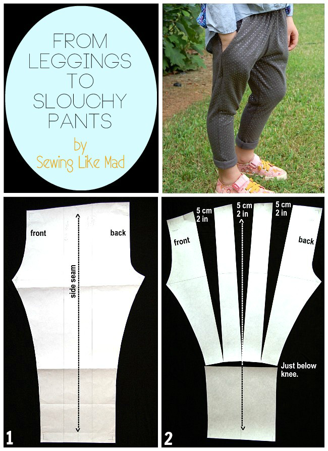 Sewing Like Mad: From leggings to slouchy pants. Easy pattern ...