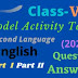 Model Activity Tasks | Second Language (English) | CLASS 7 | Part One and Part Two | 2020 | PDF | Question & Answer