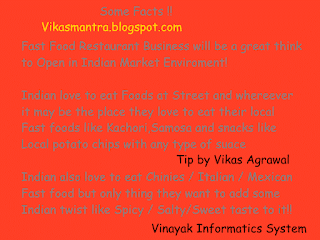 FASt food facts Indian fast food ideas