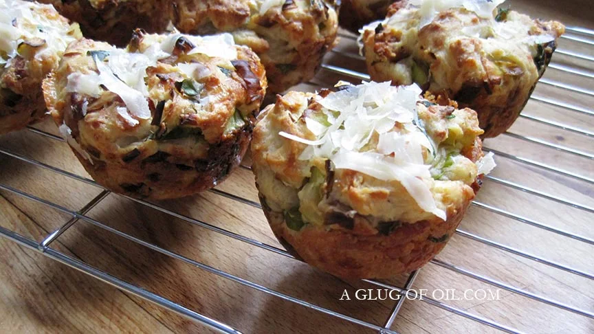 Cheese Leek and Bacon Muffins