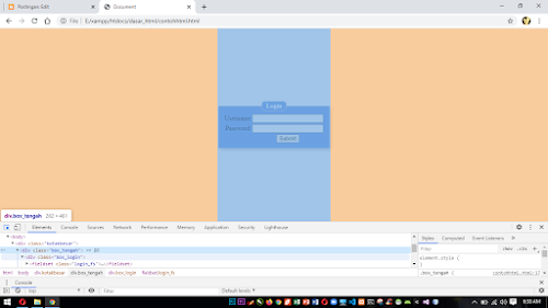 Programming web Dasar Membuat Box / Login form auto tengah browser