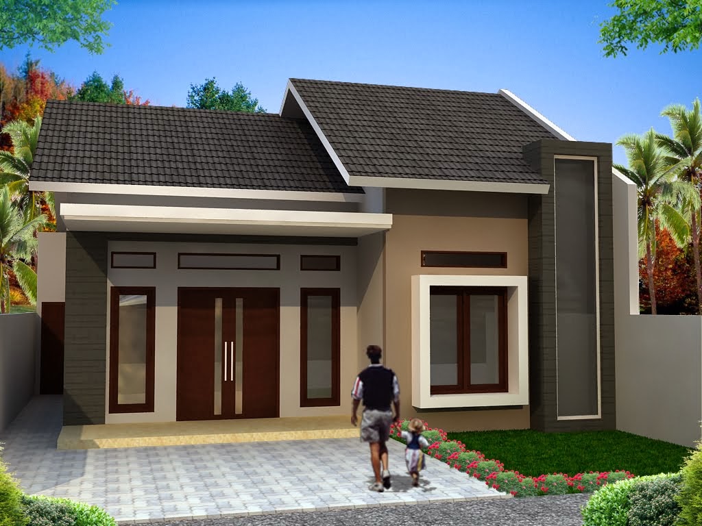  Kombinasi  Warna Cat  Rumah  Minimalis  Warna Coklat  Tampak Depan