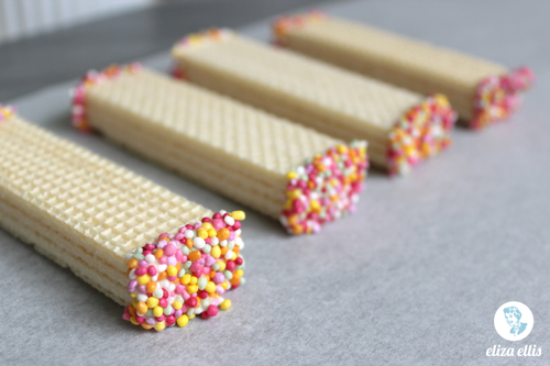 Chocolate Dipped Wafers: Last Minute Sprinkles Party Part Four